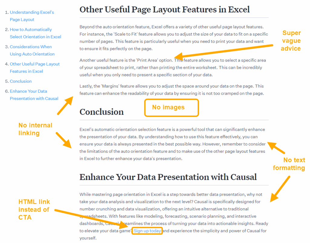 Other useful page layout